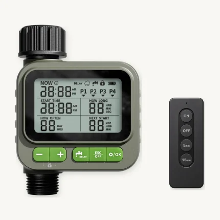 VODESON IP65 single-valve watering timer with RF remote